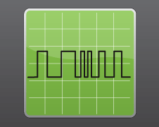 the signal is a continuous line that goes up, down and across in straight lines with no curves